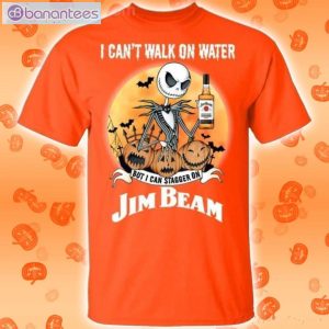 I Can Stagger On Jim Beam Whisky Jack Skellington Halloween T-Shirt Product Photo 2