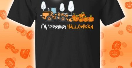 I'm Digging Halloween Construction Tractor T-Shirt