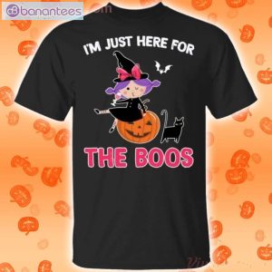 I'm Just Here For The Boos Cute Witch Halloween T-Shirt Product Photo 1