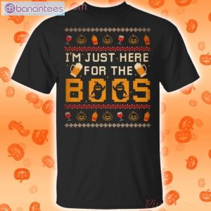 I'm Just Here For The Boos Drinking Halloween T-Shirt Product Photo 1