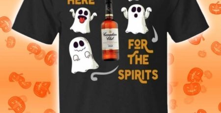 I'm Just Here For The Spirits Canadian Club Whisky Halloween T-Shirt
