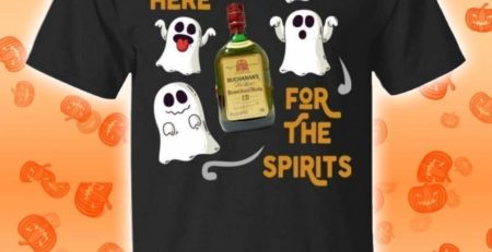 I'm Just Here For The Spirits Whisky Halloween T-Shirt