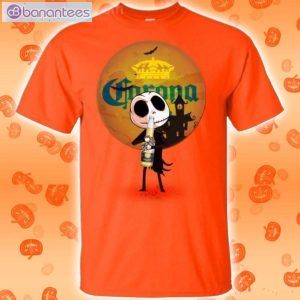 Jack Skellington Hold Corona Extra Beer Halloween T-Shirt Product Photo 2