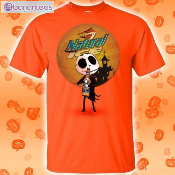 Jack Skellington Hold Natural Ice Beer Halloween T-Shirt Product Photo 2