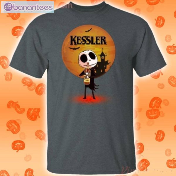 Jack Skellington Holding Kessler American Whisky Halloween T-Shirt Product Photo 2