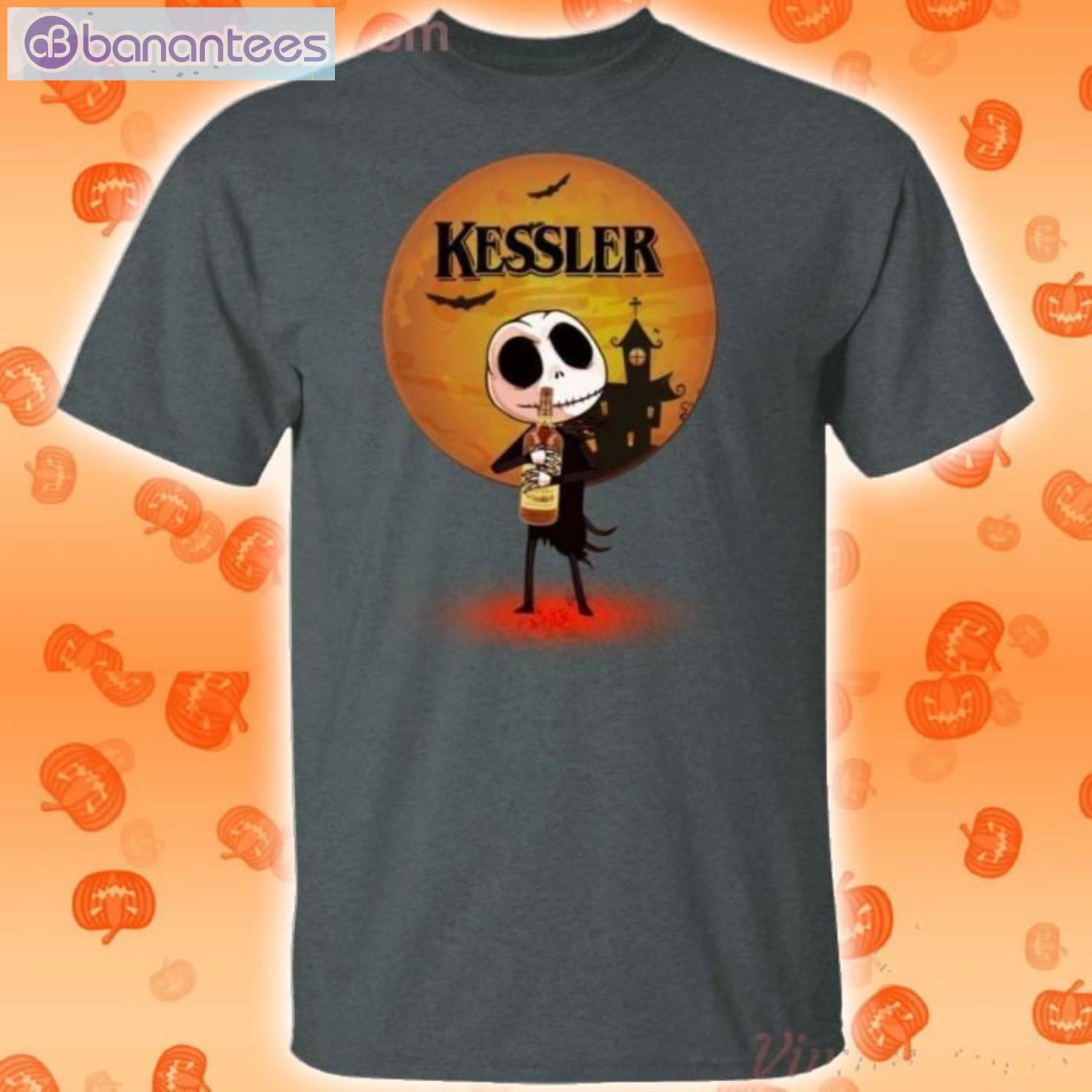 Jack Skellington Holding Kessler American Whisky Halloween T-Shirt Product Photo 2 Product photo 2
