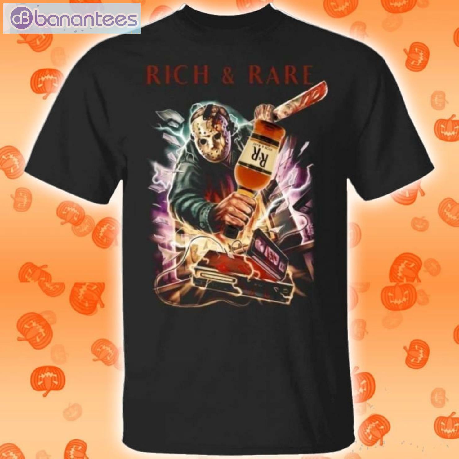 Jason Voorhees And Rich And Rare Whisky Halloween T-Shirt Product Photo 1