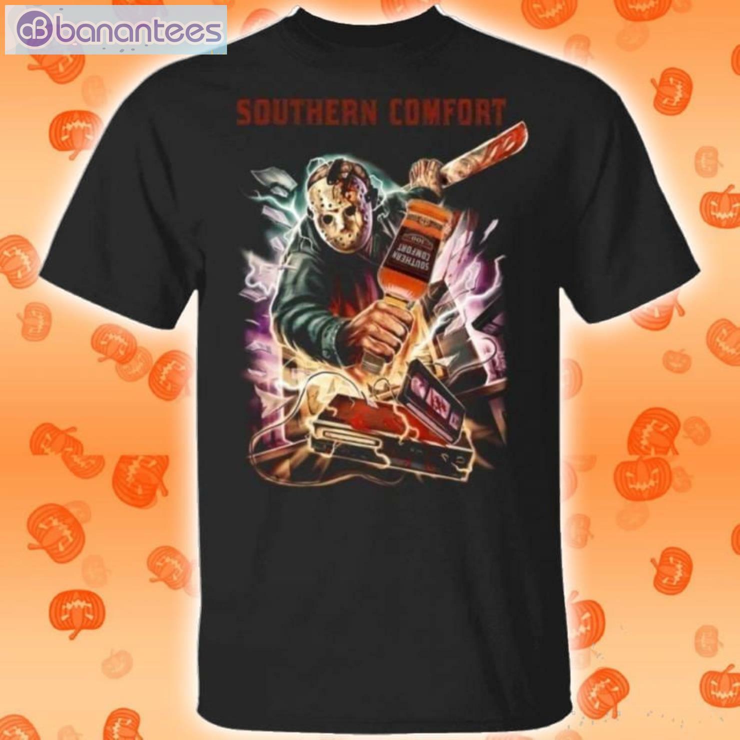 Jason Voorhees And Southern Comfort Whisky Halloween T-Shirt Product Photo 1 Product photo 1