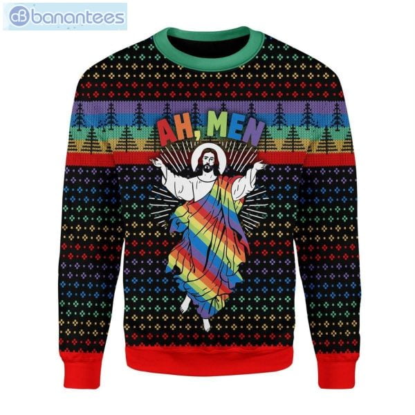 Jesus LGBT Ugly Christmas Sweater Product Photo 1