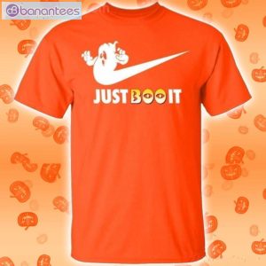 Just Boo It Funny Ghost Swoosh Halloween T-Shirt Product Photo 2