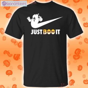 Just Boo It Funny Ghost Swoosh Halloween T-Shirt Product Photo 1