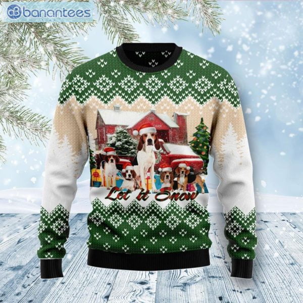 Let It Snow Family Dog Christmas Ugly Sweater Product Photo 1