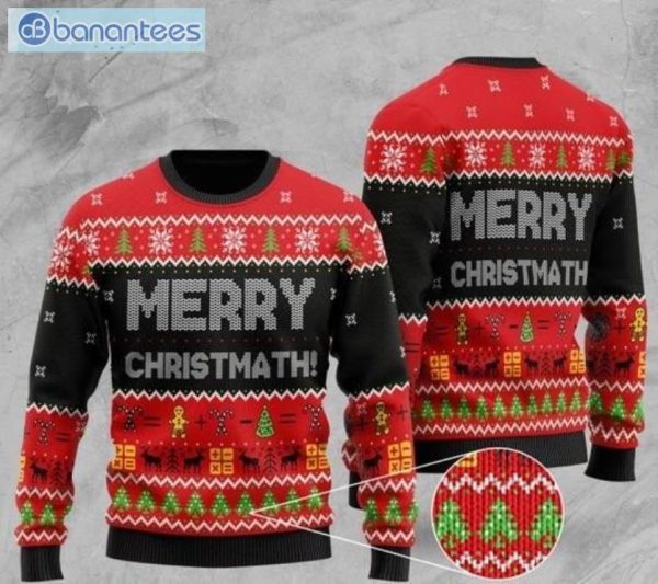 Merry Christmath Math Christmas Ugly Sweater Product Photo 1