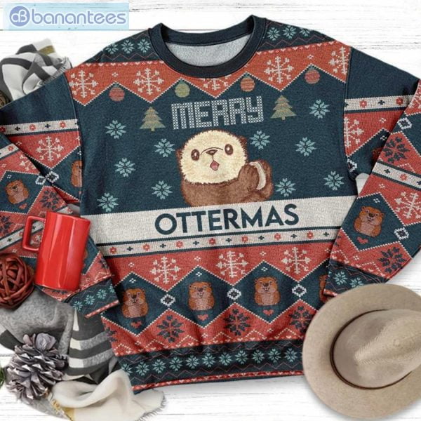 Merry Otter Mas Christmas Ugly Sweater Product Photo 1