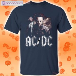 Michael Myers And Acdc Band Funny Halloween T-Shirt Product Photo 2
