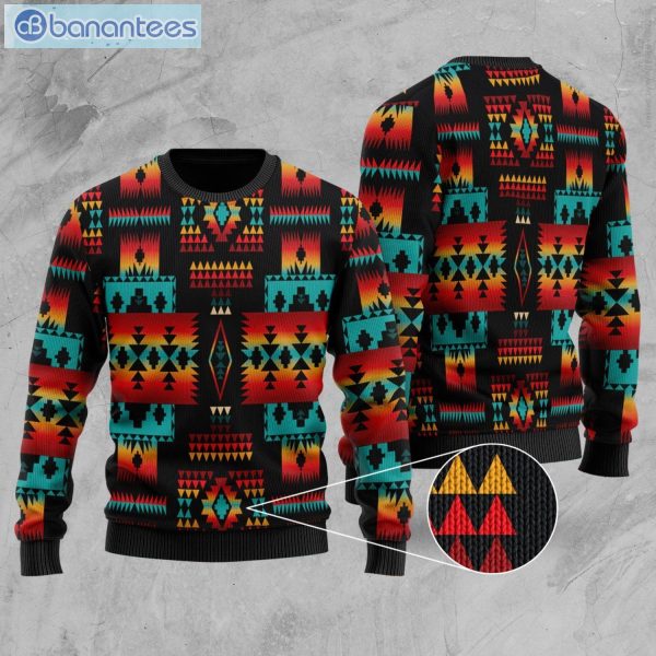 Native Tribes Pattern Native American Christmas Ugly Sweater Product Photo 1