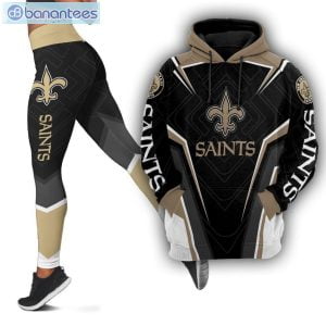 New Orleans Saints Symbol Black Leggings And Hoodie Set Product Photo 2