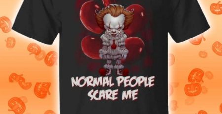 Normal People Scare Me Pennywise It Movie Halloween T-Shirt