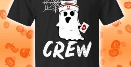 Nurse Ghost Boo Boo Crew Funny Halloween T-Shirt