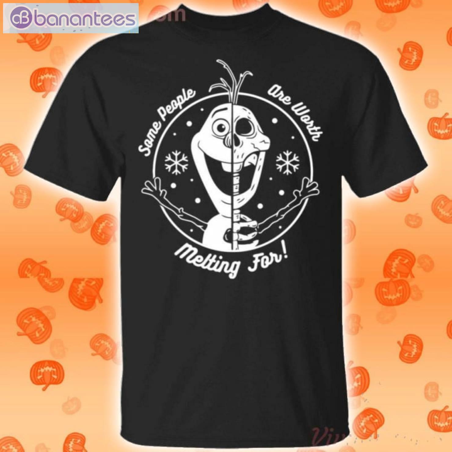 Olaf Skull Some People Are Worth Melting For Halloween Funny T-Shirt