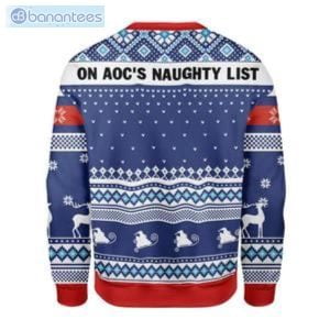 On Aoc's Naughty List Ugly Christmas Sweater Product Photo 2