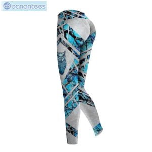 Owl Blue And White Camouflage Unique 3D Printed Leggings Hoodie Set Product Photo 3