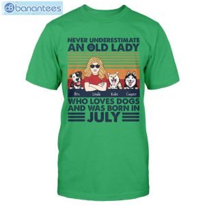 Personalized Never Underestimate An Old Lady Who Loves Dogs Custom Shirt Classic T-Shirt Product Photo 2