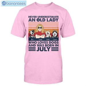 Personalized Never Underestimate An Old Lady Who Loves Dogs Custom Shirt Classic T-Shirt Product Photo 4