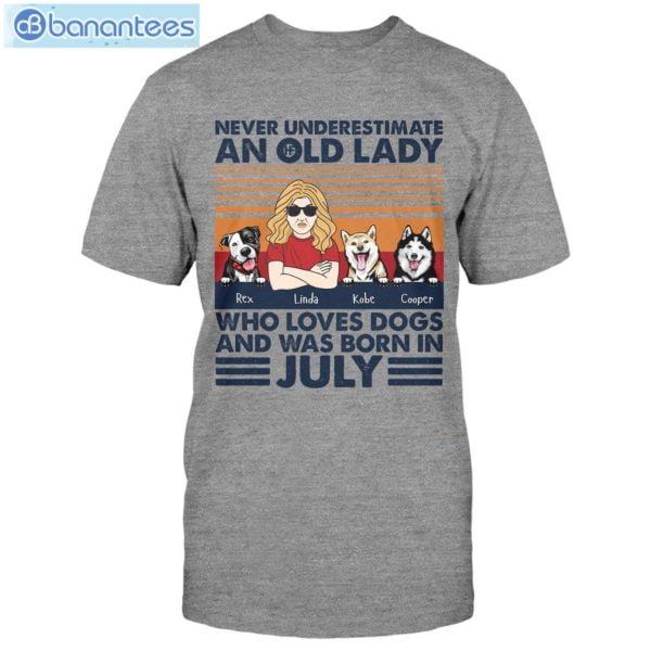Personalized Never Underestimate An Old Lady Who Loves Dogs Custom Shirt Classic T-Shirt Product Photo 5