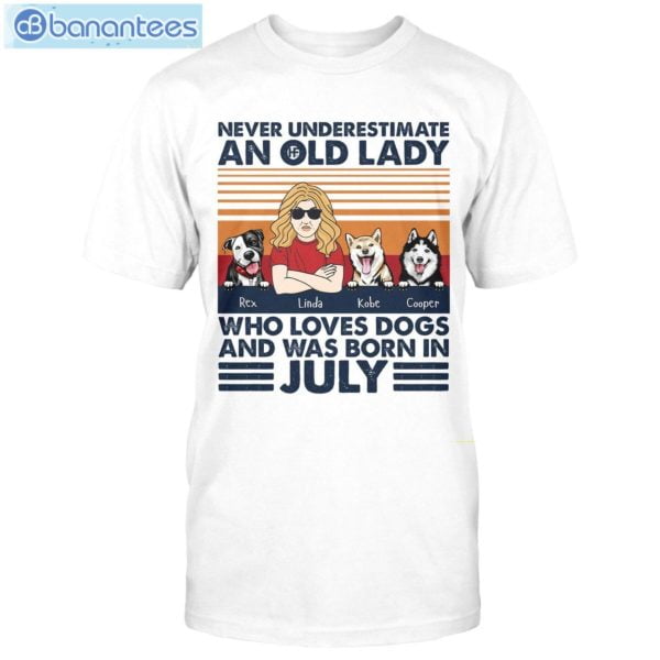 Personalized Never Underestimate An Old Lady Who Loves Dogs Custom Shirt Classic T-Shirt Product Photo 1