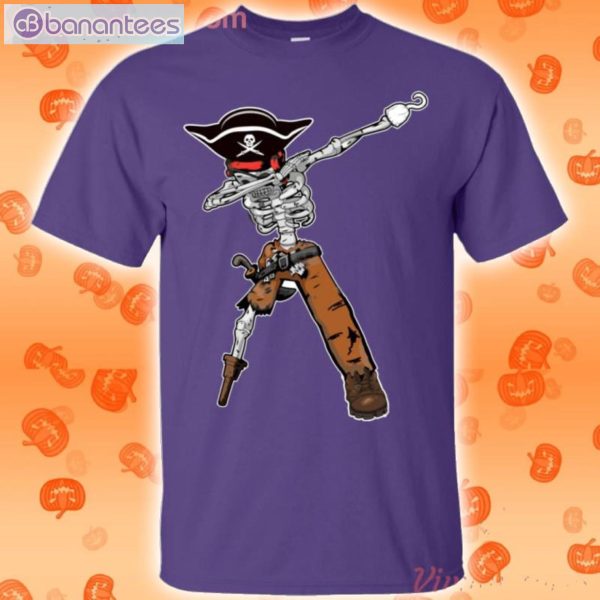 Pirate Dabbing Skeleton Halloween Funny T-Shirt Product Photo 5