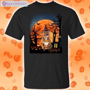 Pit Bull By The Halloween Moon Halloween T-Shirt Product Photo 2