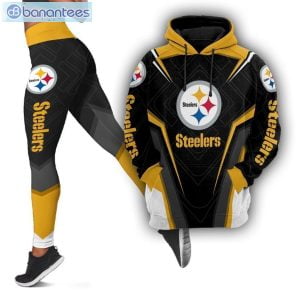 Pittsburgh Steelers Black And Yellow Hoodie And Leggings Set Product Photo 2