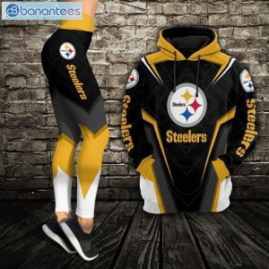 Pittsburgh Steelers Black And Yellow Hoodie And Leggings Set Product Photo 1