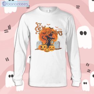 Pumpkin Cat Witch Halloween Long Sleeve T-Shirt Product Photo 2