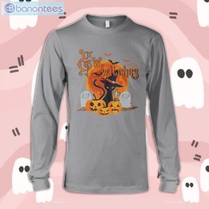 Pumpkin Cat Witch Halloween Long Sleeve T-Shirt Product Photo 3