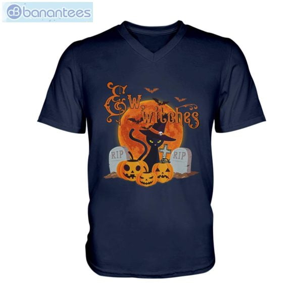 Pumpkin Cat Witch Halloween Men V-Neck T-Shirt Product Photo 3