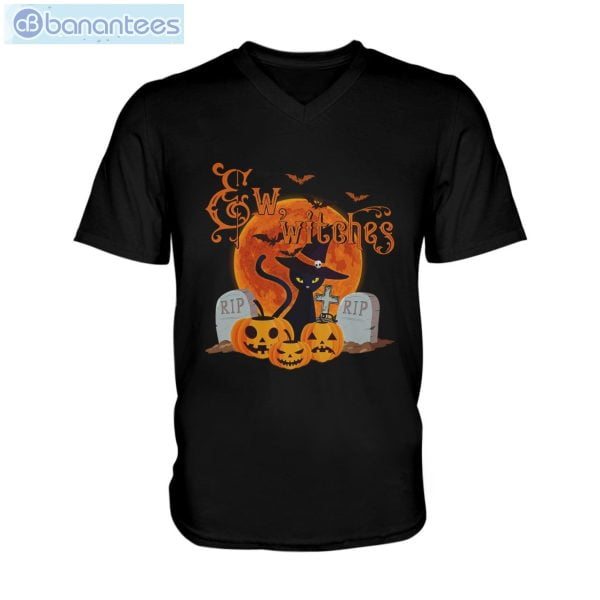 Pumpkin Cat Witch Halloween Men V-Neck T-Shirt Product Photo 1