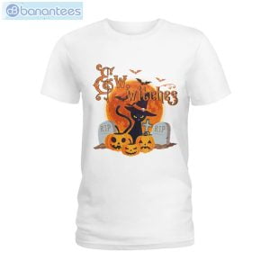 Pumpkin Cat Witch Halloween T-Shirt Long Sleeve Tee Product Photo 2