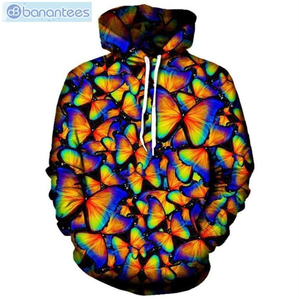 Rainbow Butterfly Pattern Hoodie And Leggings Combo Product Photo 3