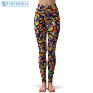 Rainbow Butterfly Pattern Hoodie And Leggings Combo Product Photo 1