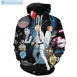 Rick And Morty Star Wars Rick And Morty X Star Wars 3D Hoodie Product Photo 1