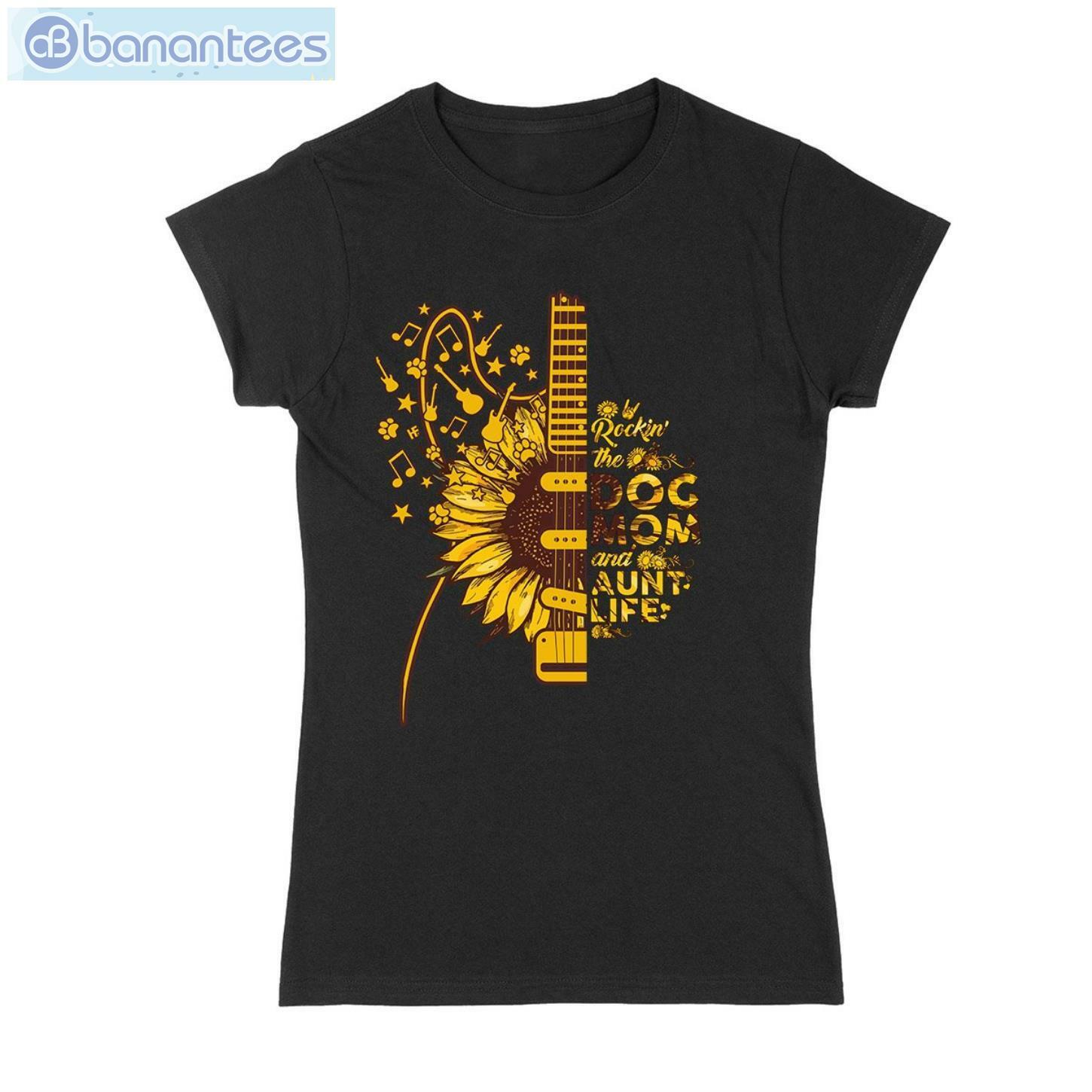 Rockin Dog Mom Guitar And Sunflowers T-Shirt Long Sleeve Tee Product Photo 1