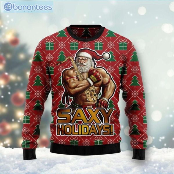 Saxy Holidays Funny Ugly Sweater Product Photo 1