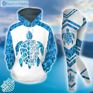 Sea Turtle And Into The Ocean I Go To Lose My Mind Leggings Hoodie Set Product Photo 2