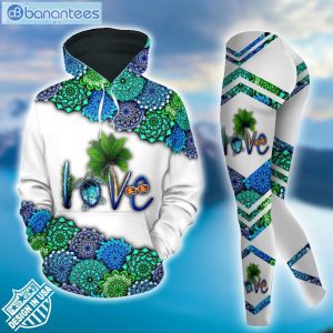 Sea Turtle Blue And Green Unique Design 3D Printed Leggings Hoodie Set Product Photo 2