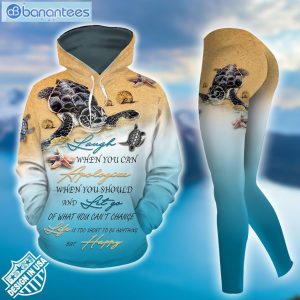 Sea Turtle Blue And Tan Awesome Design 3D Printed Leggings Hoodie Set Product Photo 2