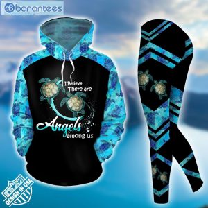 Sea Turtle I Believe There Are Angles Among Us 3D Hoodie And Leggings Product Photo 2