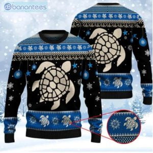 Sea Turtle Winter Christmas Ugly Sweater Product Photo 1