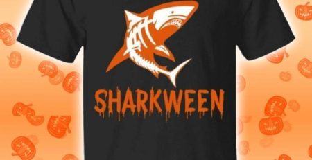 Sharkween Happy Halloween Kids Funny T-Shirt